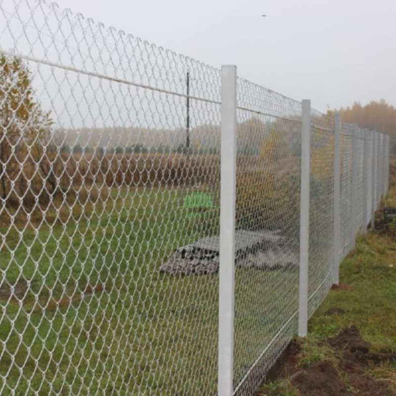 Забор из сетки рабица 50 метров в натяг в Долгопрудном
