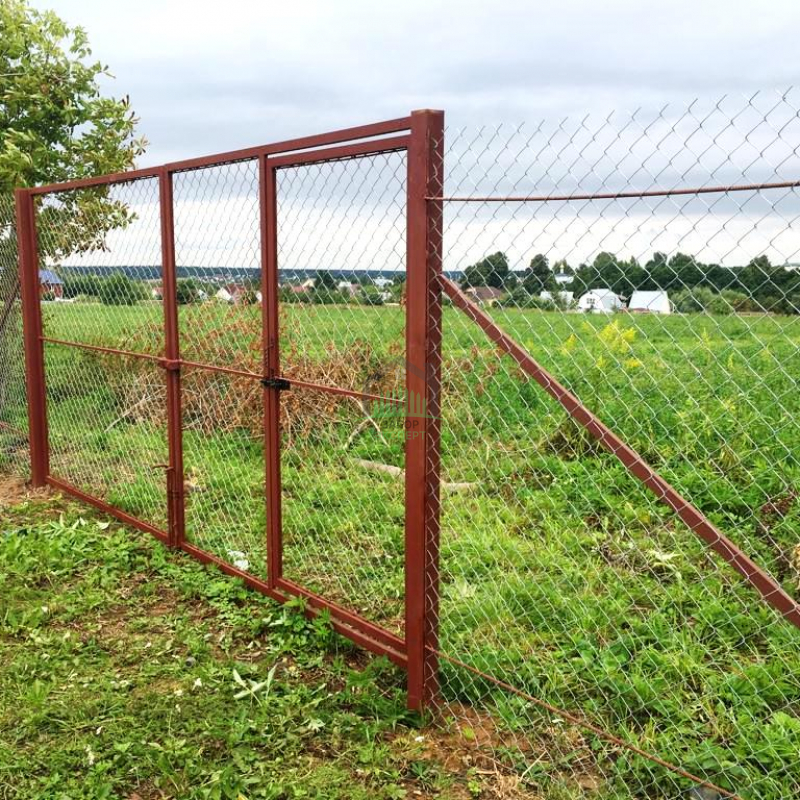 Забор из сетки рабица 25 метров в натяг в Долгопрудном